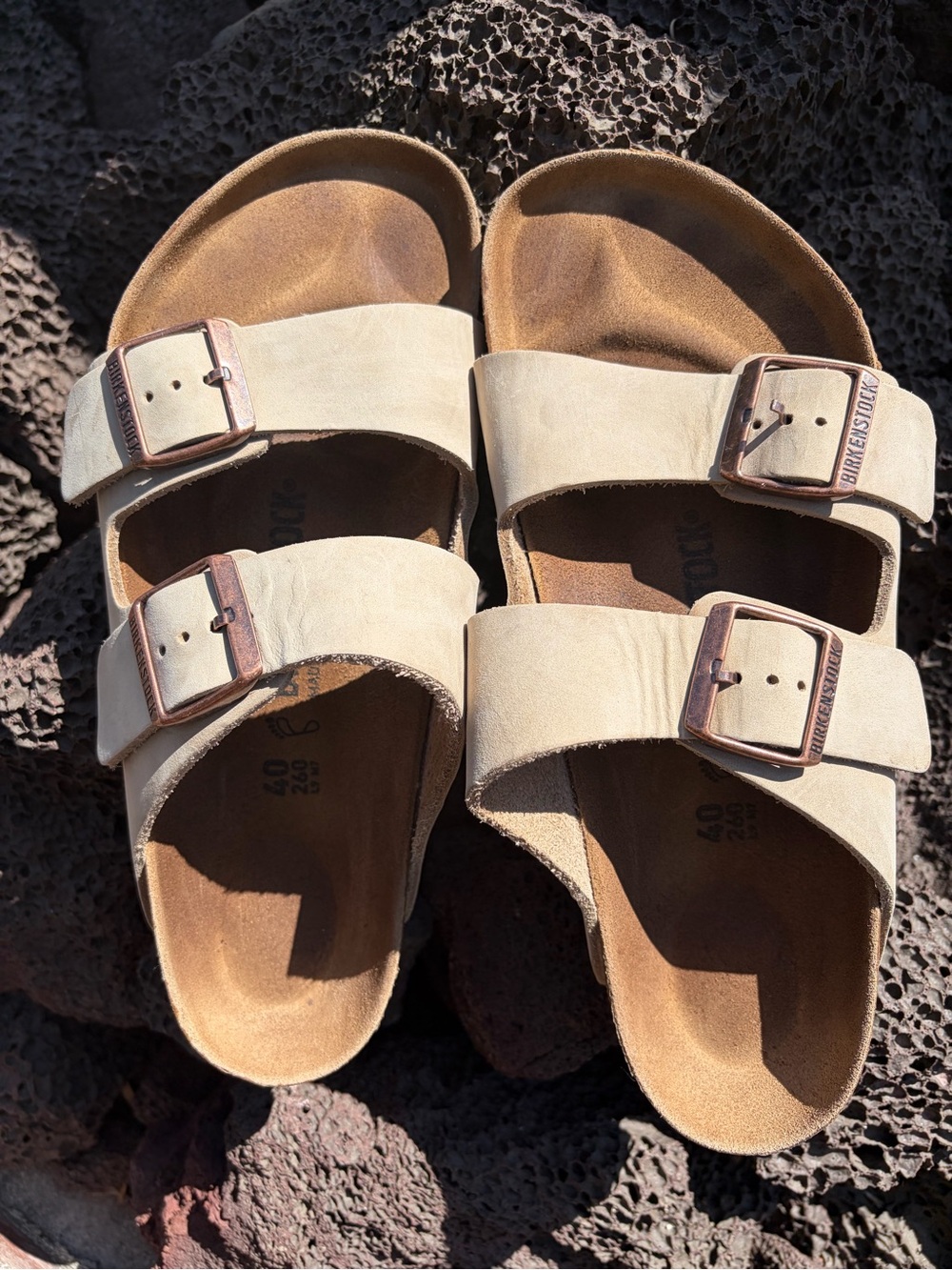 Birkenstock Womens Size 10 (42) Tobacco Sandals with Brown Footbed Wome